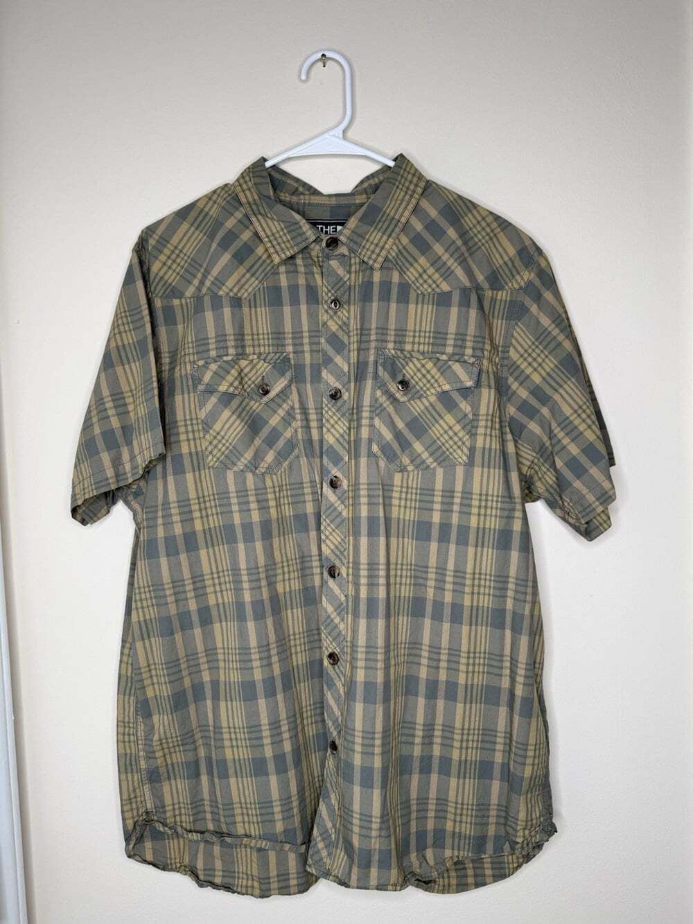The North Face Green Shirt Button Down Short Sleeves Cotton Size XL - Picture 2 of 14